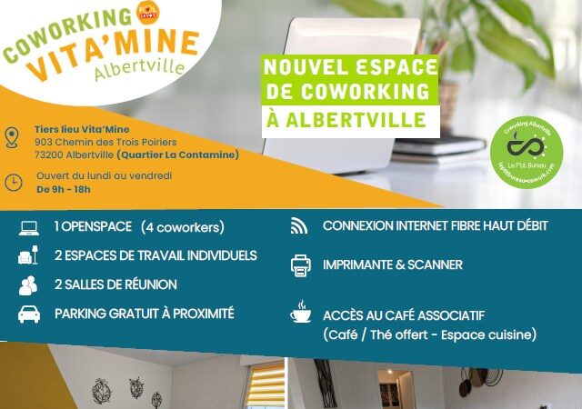 Vita’Mine ouvre son espace de coworking dans le quartier de la Contamine à Albertville !