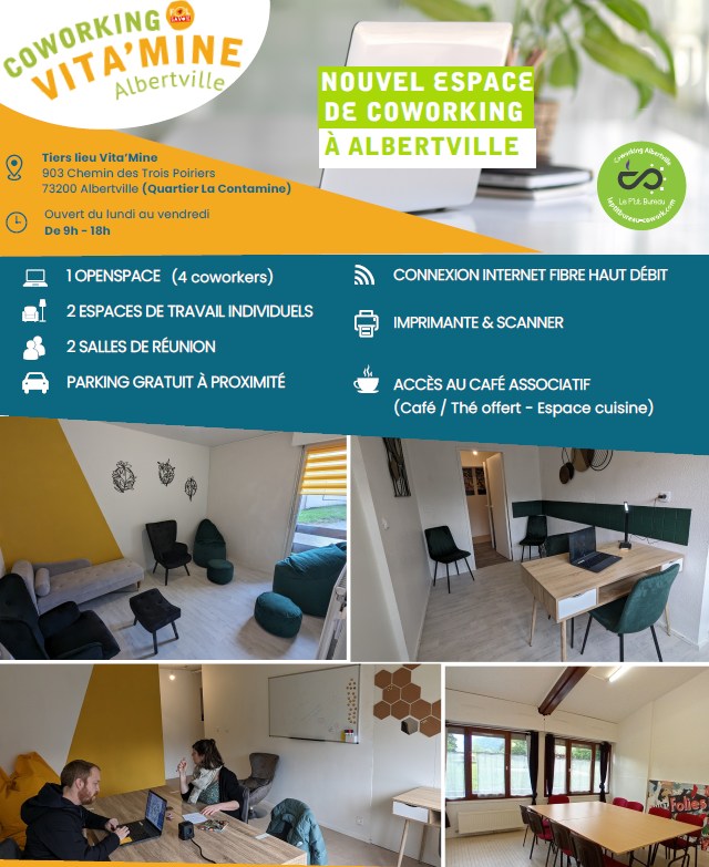 Vita’Mine ouvre son espace de coworking dans le quartier de la Contamine à Albertville !