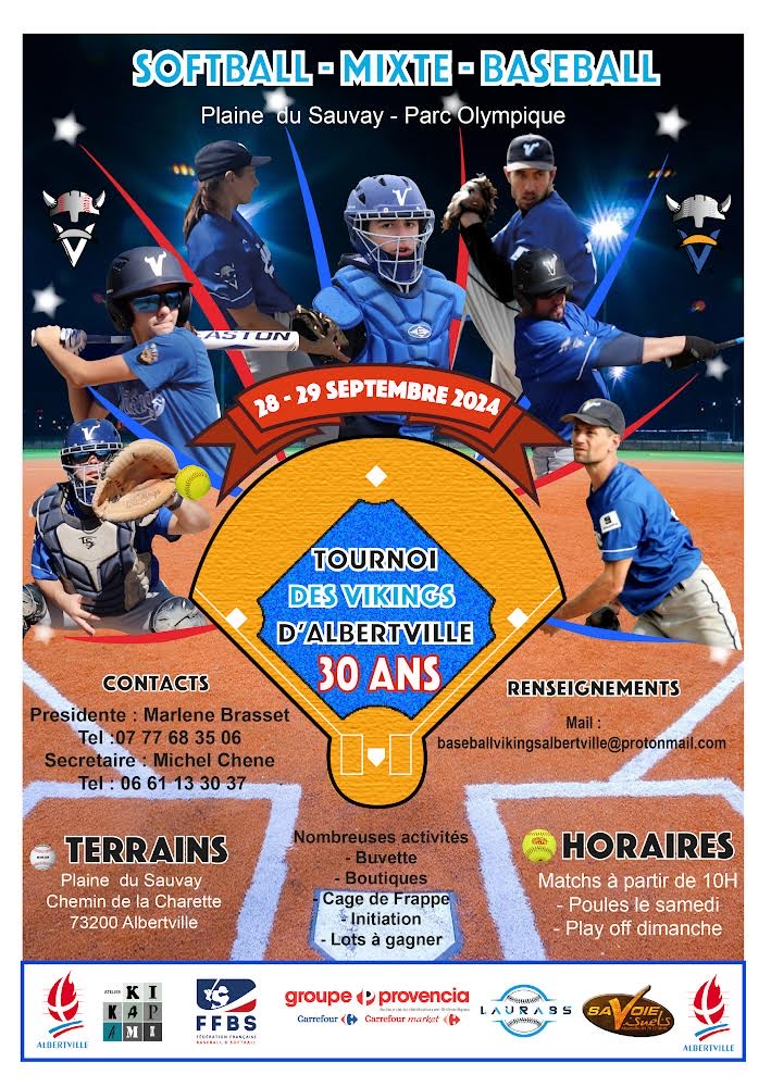 Les Vikings fêtent 30 ans de baseball à Albertville